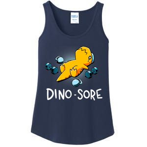 Dino Sore Funny Dinosaur Workout Gym Fitness Lifting Ladies Essential Tank