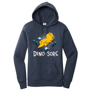 Dino Sore Funny Dinosaur Workout Gym Fitness Lifting Women's Pullover Hoodie