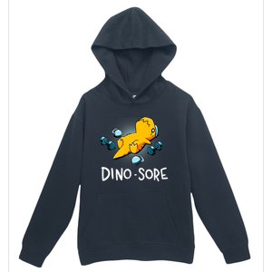 Dino Sore Funny Dinosaur Workout Gym Fitness Lifting Urban Pullover Hoodie