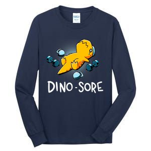 Dino Sore Funny Dinosaur Workout Gym Fitness Lifting Tall Long Sleeve T-Shirt