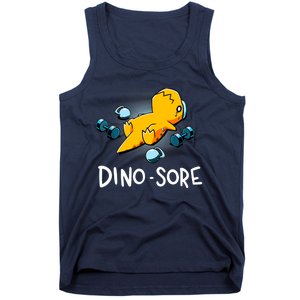 Dino Sore Funny Dinosaur Workout Gym Fitness Lifting Tank Top