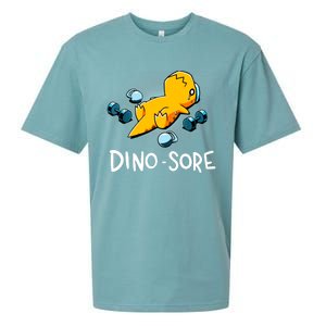 Dino Sore Funny Dinosaur Workout Gym Fitness Lifting Sueded Cloud Jersey T-Shirt