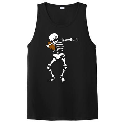 Dabbing Skeleton Football Funny Halloween Dab Costume Gift Great Gift PosiCharge Competitor Tank