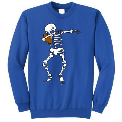 Dabbing Skeleton Football Funny Halloween Dab Costume Gift Great Gift Sweatshirt