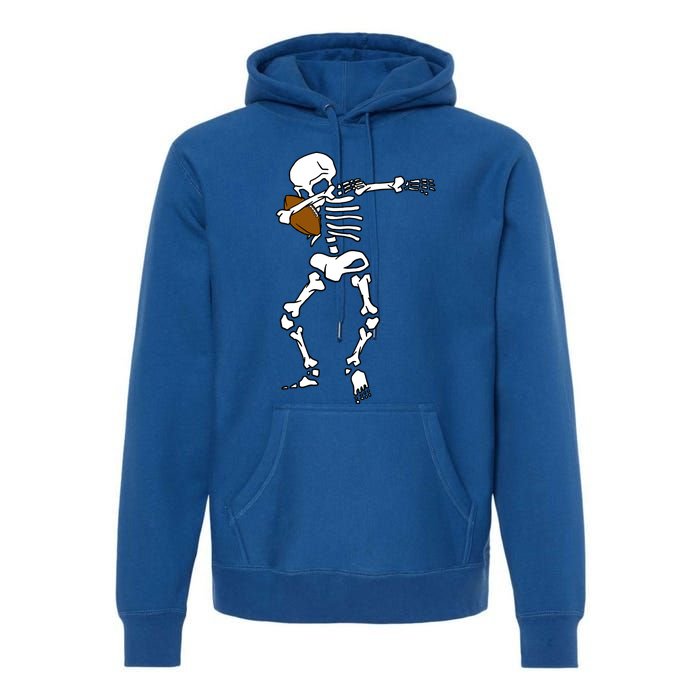 Dabbing Skeleton Football Funny Halloween Dab Costume Gift Great Gift Premium Hoodie