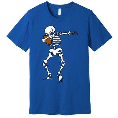 Dabbing Skeleton Football Funny Halloween Dab Costume Gift Great Gift Premium T-Shirt