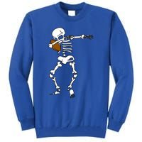 Dabbing Skeleton Football Funny Halloween Dab Costume Gift Great Gift Tall Sweatshirt