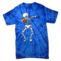 Dabbing Skeleton Football Funny Halloween Dab Costume Gift Great Gift Tie-Dye T-Shirt