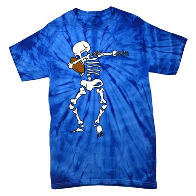 Dabbing Skeleton Football Funny Halloween Dab Costume Gift Great Gift Tie-Dye T-Shirt