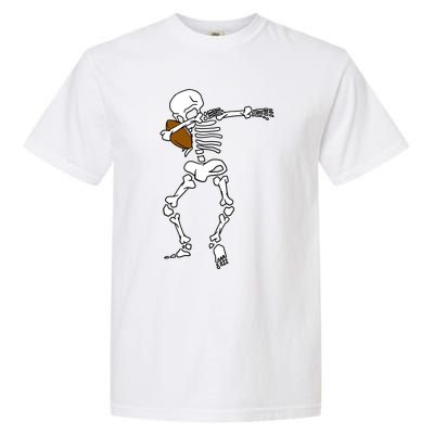 Dabbing Skeleton Football Funny Halloween Dab Costume Gift Great Gift Garment-Dyed Heavyweight T-Shirt