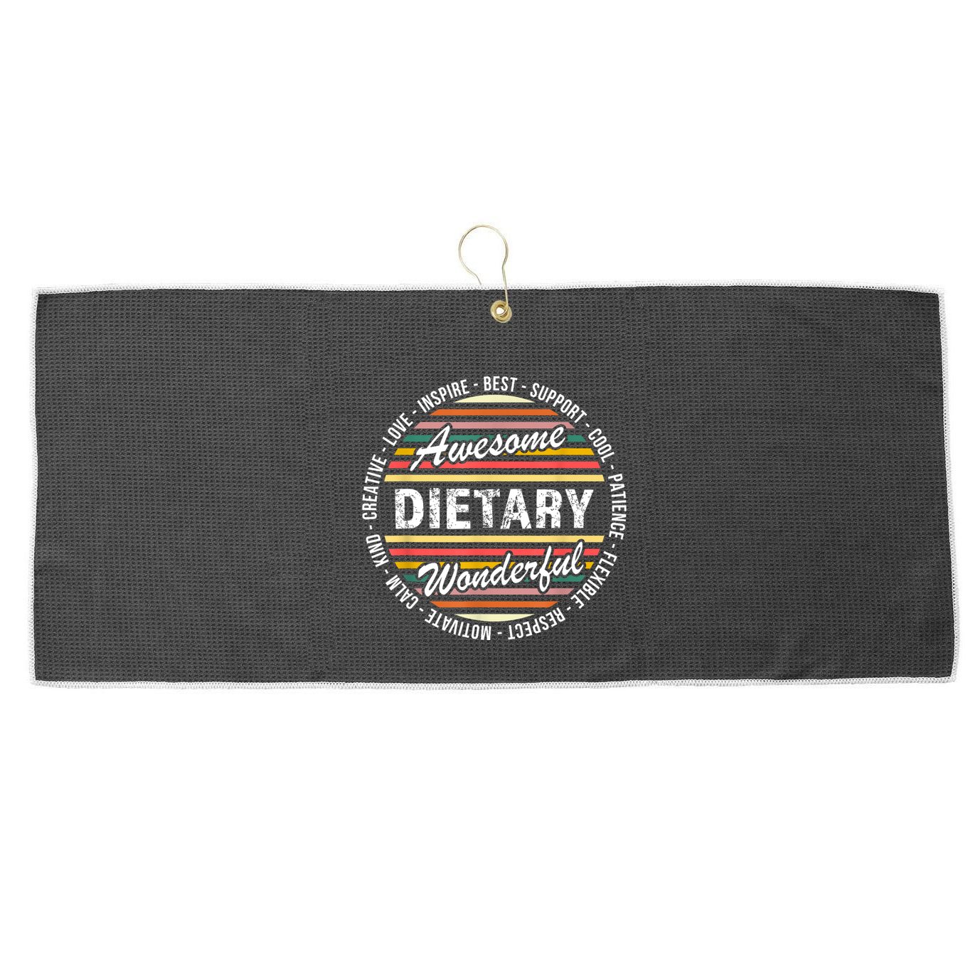 Dietary Shirts Food Service Week Dietary Appreciation Gifts Large Microfiber Waffle Golf Towel