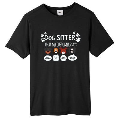 Dog Sitter Funny Dogs Faces Reaction Caring Grooming Stylist Gift Tall Fusion ChromaSoft Performance T-Shirt