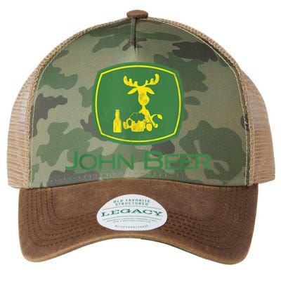 Distressed S Funny Tractor John Beer Deer Farmer Legacy Tie Dye Trucker Hat