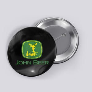 Distressed S Funny Tractor John Beer Deer Farmer Button