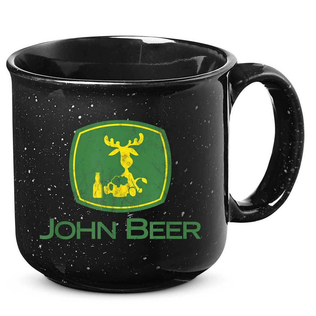 Distressed S Funny Tractor John Beer Deer Farmer 15oz Campfire Ceramic Mug