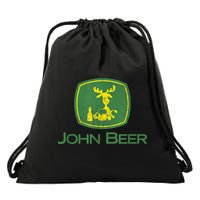 Distressed S Funny Tractor John Beer Deer Farmer Drawstring Bag