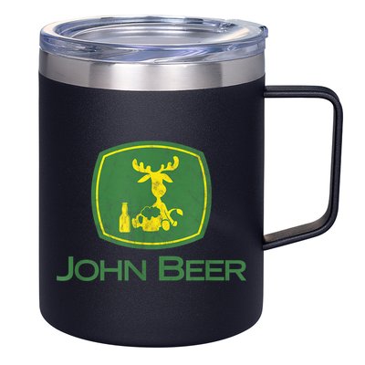 Distressed S Funny Tractor John Beer Deer Farmer 12oz Stainless Steel Coffee Mug