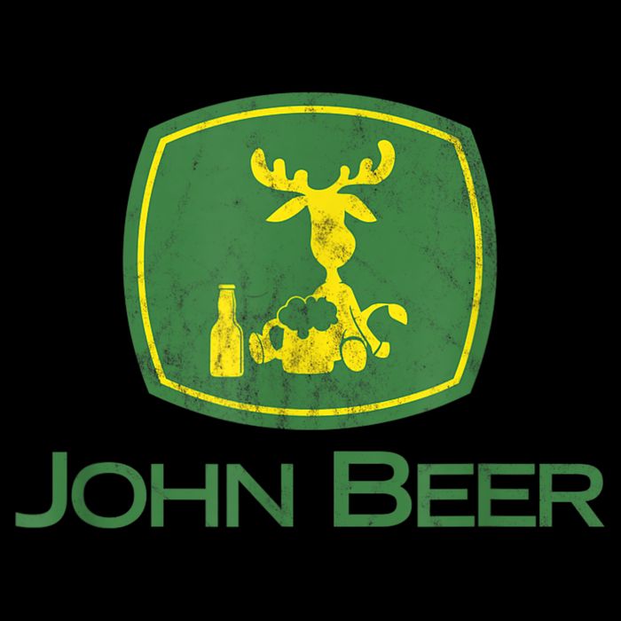 Distressed S Funny Tractor John Beer Deer Farmer Premium T-Shirt