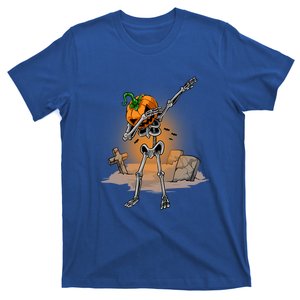 Dabbing Skeleton Funny Gift Pumpkin Dance Pumpkin Dab Halloween Cute Gift T-Shirt