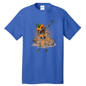 Dabbing Skeleton Funny Gift Pumpkin Dance Pumpkin Dab Halloween Cute Gift Tall T-Shirt