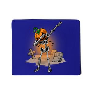 Dabbing Skeleton Funny Gift Pumpkin Dance Pumpkin Dab Halloween Cute Gift Mousepad