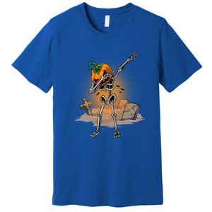 Dabbing Skeleton Funny Gift Pumpkin Dance Pumpkin Dab Halloween Cute Gift Premium T-Shirt