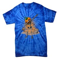 Dabbing Skeleton Funny Gift Pumpkin Dance Pumpkin Dab Halloween Cute Gift Tie-Dye T-Shirt