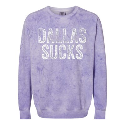 Dallas Sucks Funny Hate City Gag Humor Colorblast Crewneck Sweatshirt