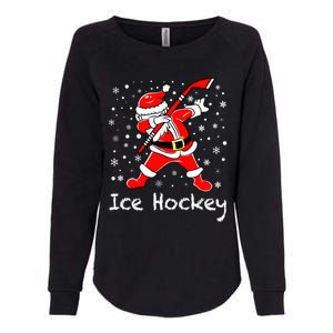 Dabbing Santa Funny Ice Hockey Christmas Ornats Costume Gift Womens California Wash Sweatshirt