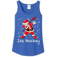 Dabbing Santa Funny Ice Hockey Christmas Ornats Costume Gift Ladies Essential Tank