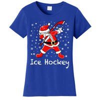 Dabbing Santa Funny Ice Hockey Christmas Ornats Costume Gift Women's T-Shirt