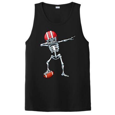 Dabbing Skeleton Football Player Sports Halloween PosiCharge Competitor Tank