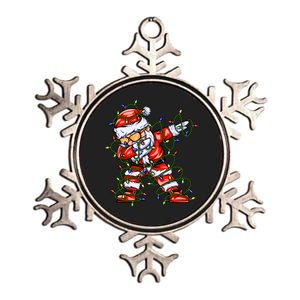 Dabbing Santa For Boy Girl Christmas Tree Lights Metallic Star Ornament