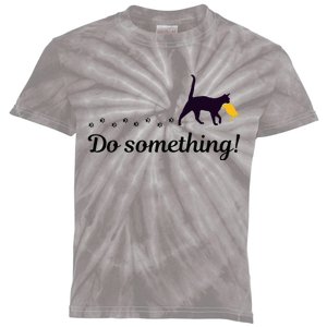 Do Something Funny Cat Trump Hair Presidential Election 2024 Kids Tie-Dye T-Shirt