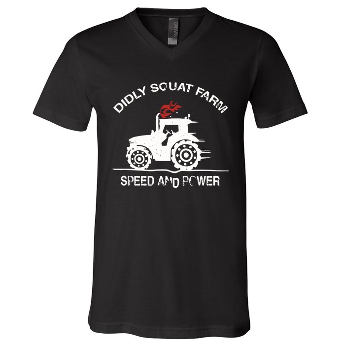 Diddly Squat Farm Speed And Power V-Neck T-Shirt