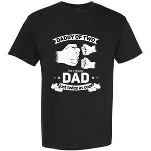 Dad Squared Fathers Day Dad Of Two Cool Daddy Of 2 Garment-Dyed Heavyweight T-Shirt