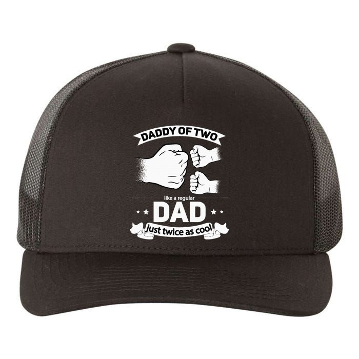 Dad Squared Fathers Day Dad Of Two Cool Daddy Of 2 Yupoong Adult 5-Panel Trucker Hat