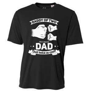 Dad Squared Fathers Day Dad Of Two Cool Daddy Of 2 Cooling Performance Crew T-Shirt