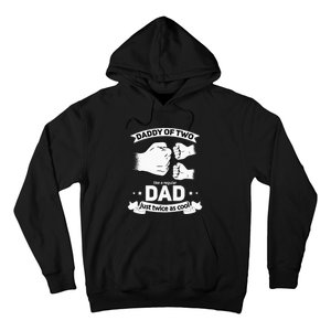 Dad Squared Fathers Day Dad Of Two Cool Daddy Of 2 Hoodie