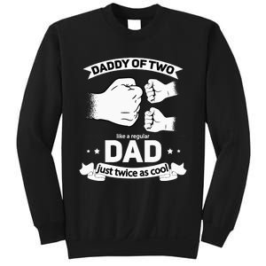 Dad Squared Fathers Day Dad Of Two Cool Daddy Of 2 Sweatshirt