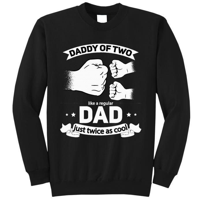 Dad Squared Fathers Day Dad Of Two Cool Daddy Of 2 Sweatshirt