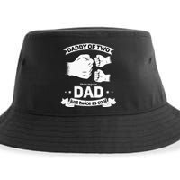 Dad Squared Fathers Day Dad Of Two Cool Daddy Of 2 Sustainable Bucket Hat