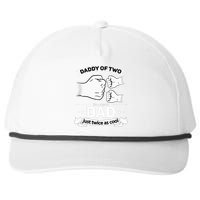 Dad Squared Fathers Day Dad Of Two Cool Daddy Of 2 Snapback Five-Panel Rope Hat