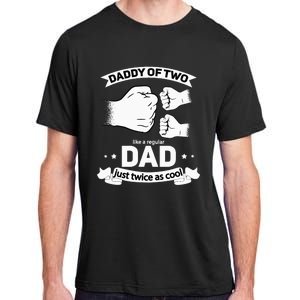 Dad Squared Fathers Day Dad Of Two Cool Daddy Of 2 Adult ChromaSoft Performance T-Shirt