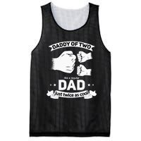 Dad Squared Fathers Day Dad Of Two Cool Daddy Of 2 Mesh Reversible Basketball Jersey Tank