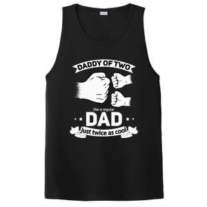 Dad Squared Fathers Day Dad Of Two Cool Daddy Of 2 PosiCharge Competitor Tank