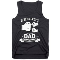 Dad Squared Fathers Day Dad Of Two Cool Daddy Of 2 Tank Top