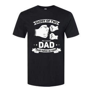 Dad Squared Fathers Day Dad Of Two Cool Daddy Of 2 Softstyle CVC T-Shirt