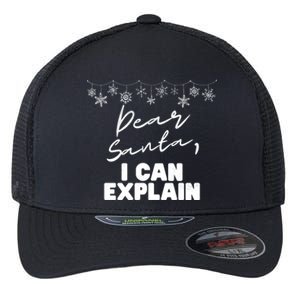 Dear Santa Funny Christmas Holiday Gift Designs Xmas Cool Gift Flexfit Unipanel Trucker Cap