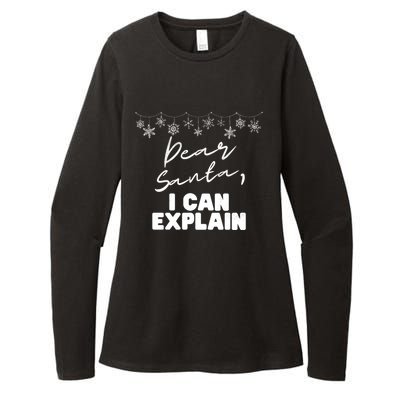 Dear Santa Funny Christmas Holiday Gift Designs Xmas Cool Gift Womens CVC Long Sleeve Shirt